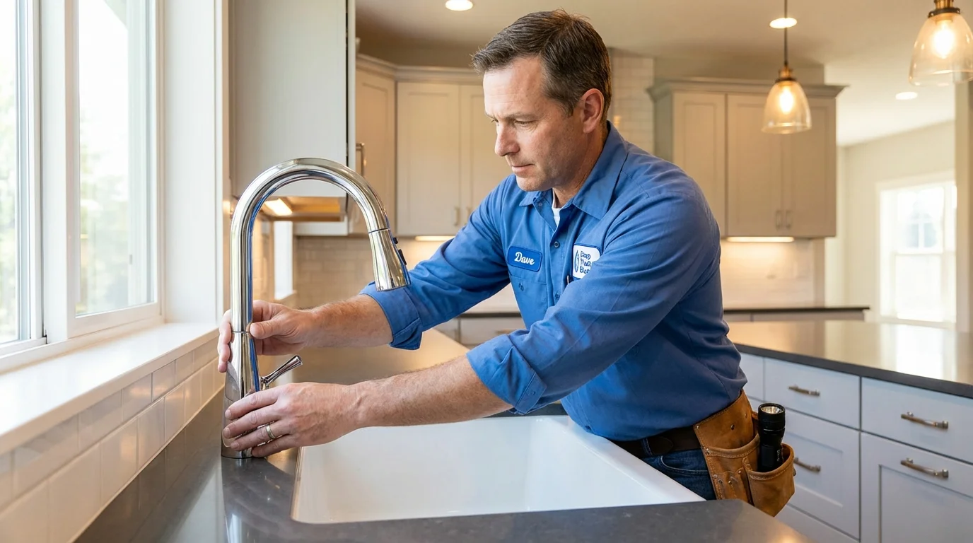 Kitchen faucet installation by Johns Plumbing LLC in Elsa