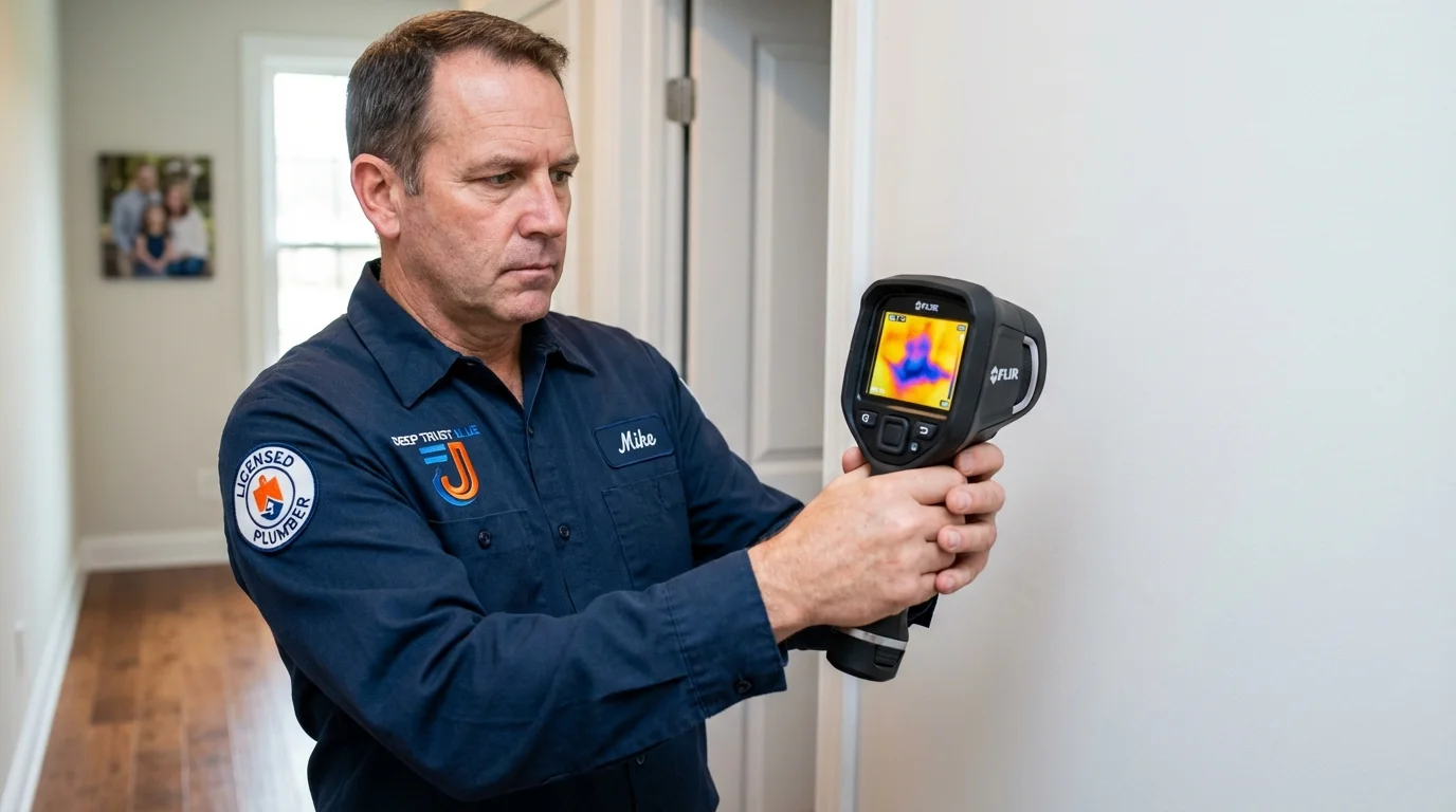 Thermal imaging leak detection by Johns Plumbing LLC in Elsa